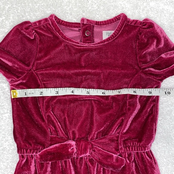 Carter’s special occasion fuchsia hot pink velour jump suit romper 9m - Picture 5 of 7